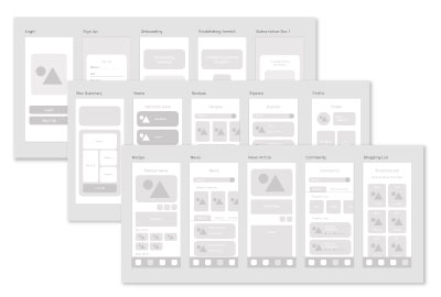 lofi wireframes