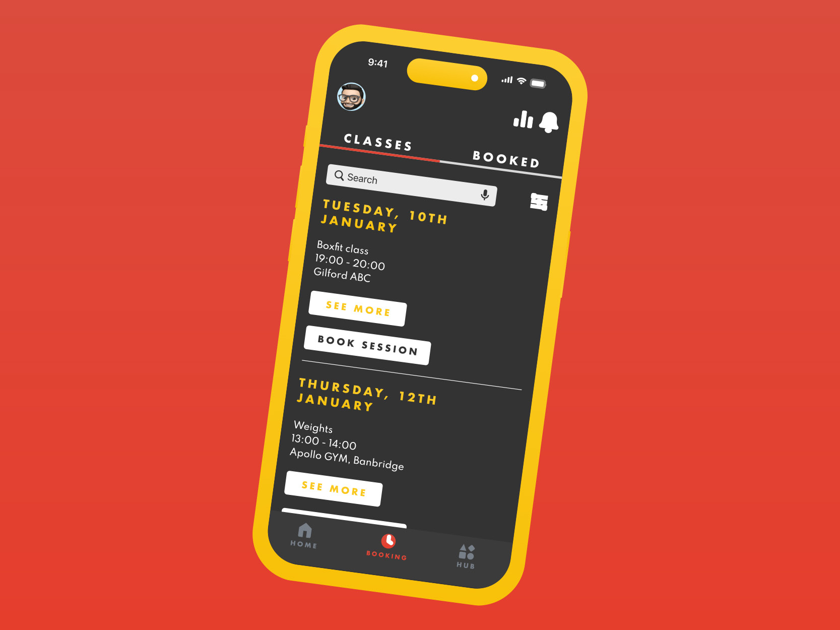 1 yellow phone mockup
