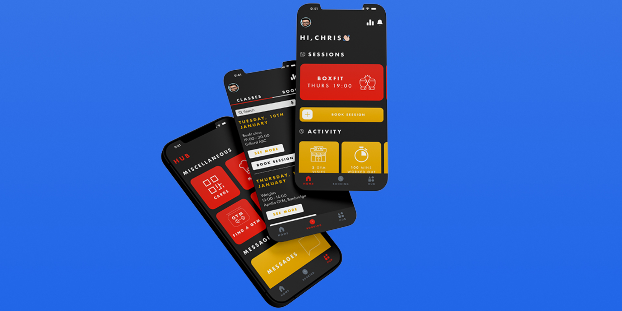 3 phones mockup