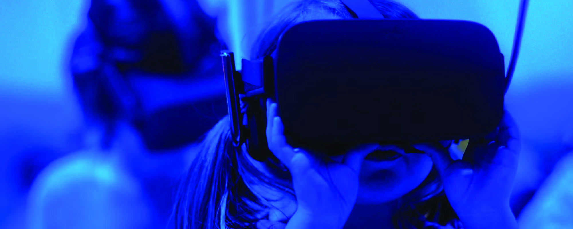 child using VR headset