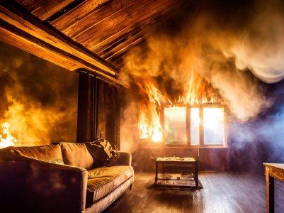 AI generated fire scenes