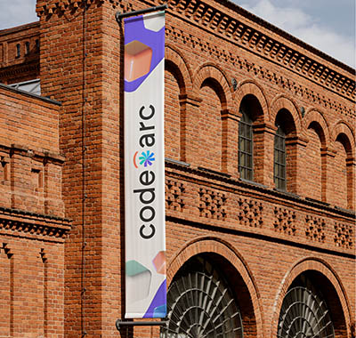 Codearc brand on building image